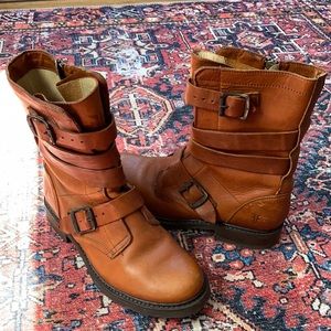 Frye combat style boots